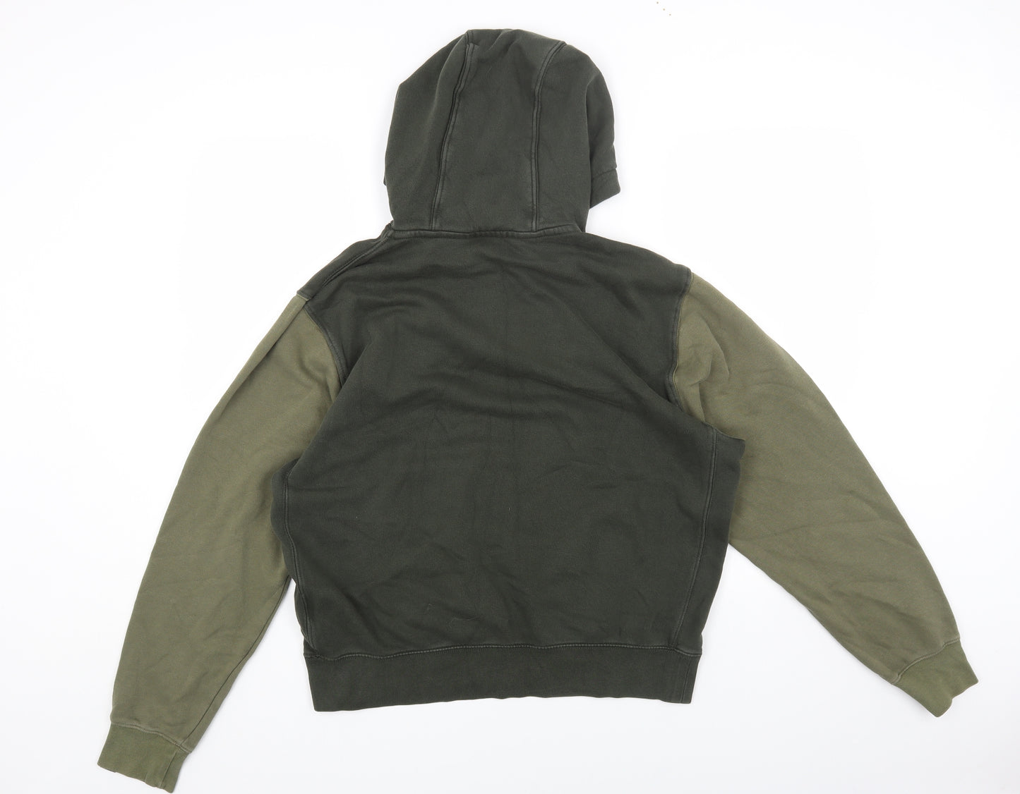 Nike Mens Green Cotton Pullover Hoodie Size M - Just Do It