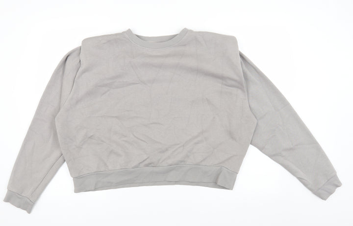H&M Womens Grey Round Neck Polyester Pullover Jumper Size L