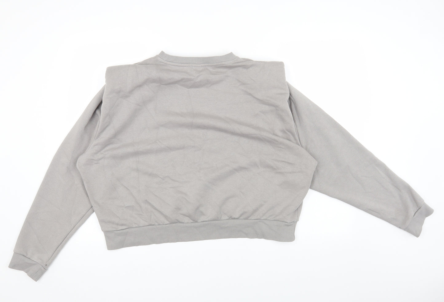 H&M Womens Grey Round Neck Polyester Pullover Jumper Size L