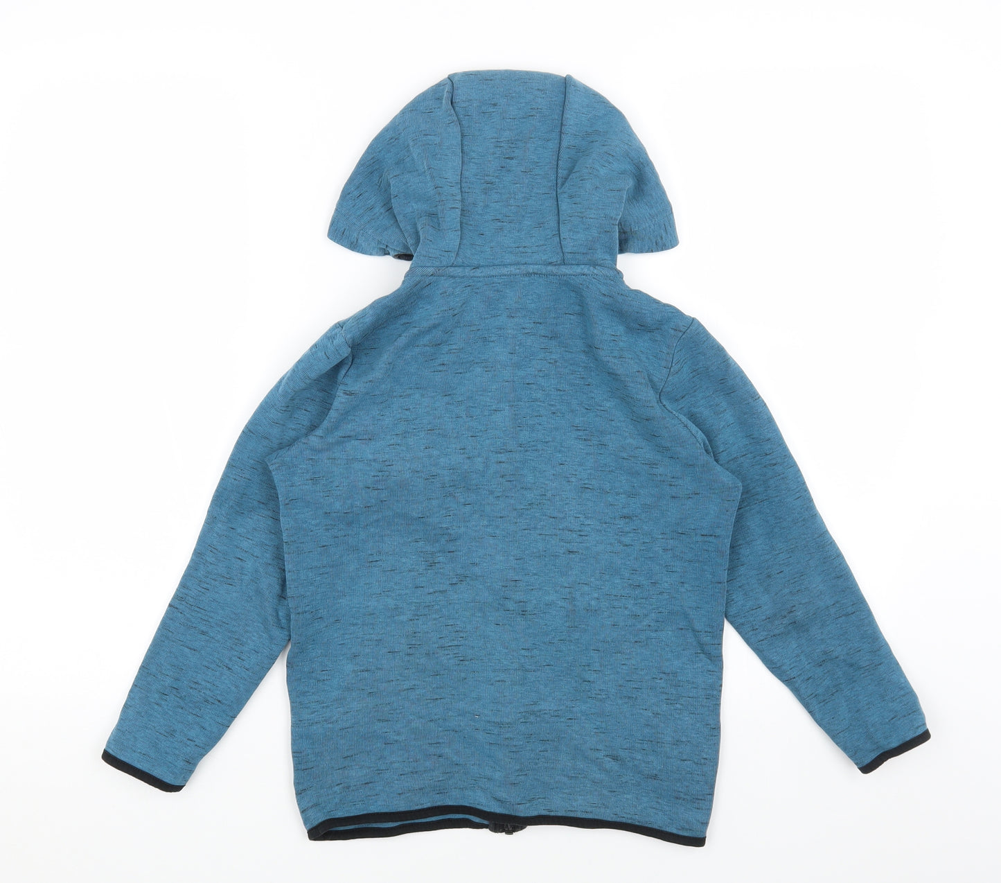 F&F Boys Blue Cotton Full Zip Hoodie Size 8-9 Years Zip