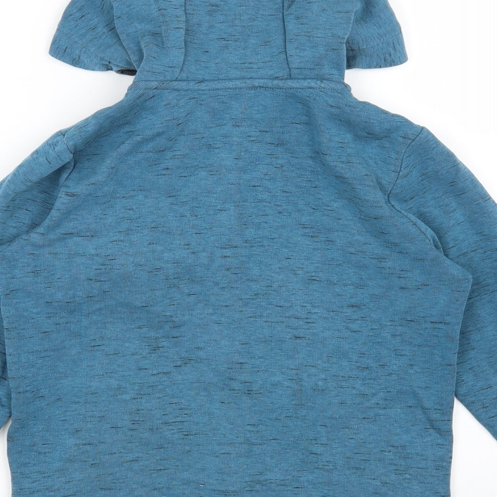 F&F Boys Blue Cotton Full Zip Hoodie Size 8-9 Years Zip