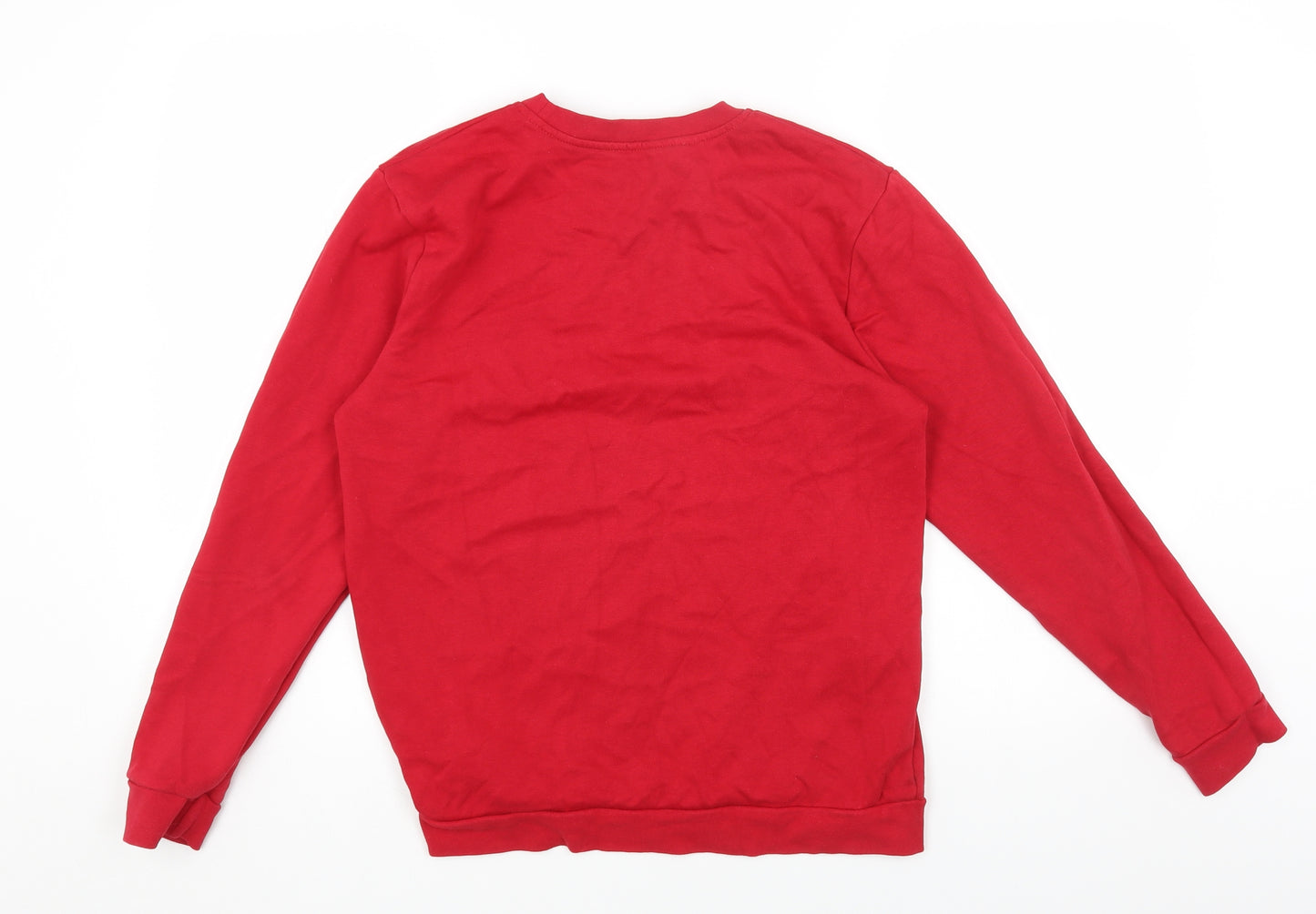 George Boys Red Cotton Pullover Sweatshirt Size 13-14 Years Pullover