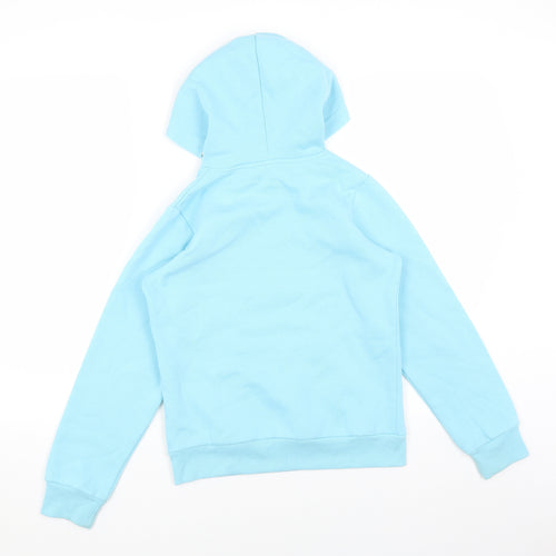 Preworn Girls Blue Cotton Pullover Hoodie Size 11-12 Years Pullover