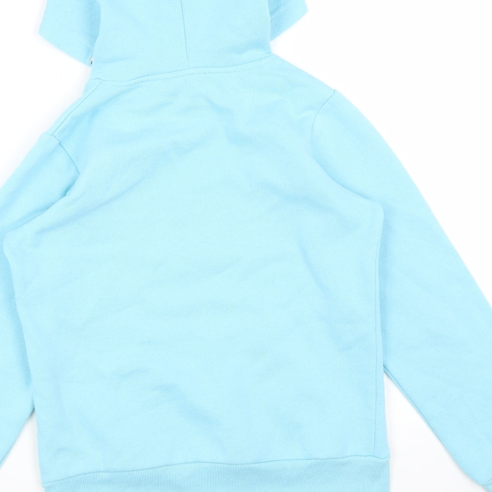 Preworn Girls Blue Cotton Pullover Hoodie Size 11-12 Years Pullover
