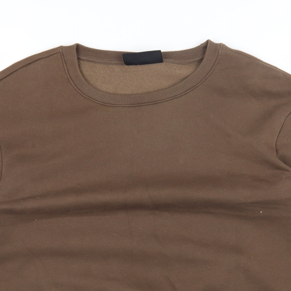 H&M Womens Brown Cotton Pullover Sweatshirt Size M Pullover