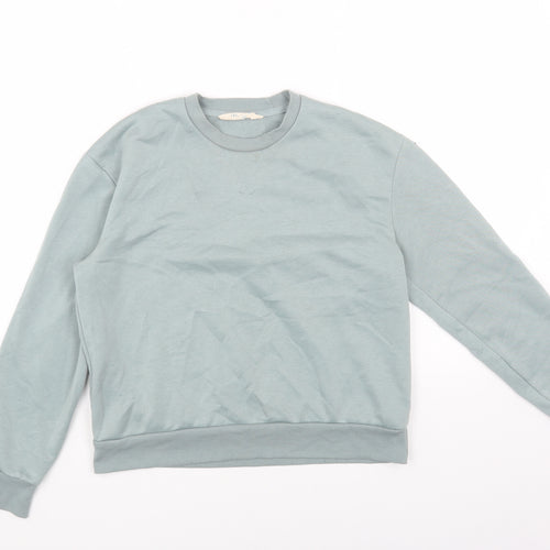 Primark Womens Green Cotton Pullover Sweatshirt Size 4 Pullover