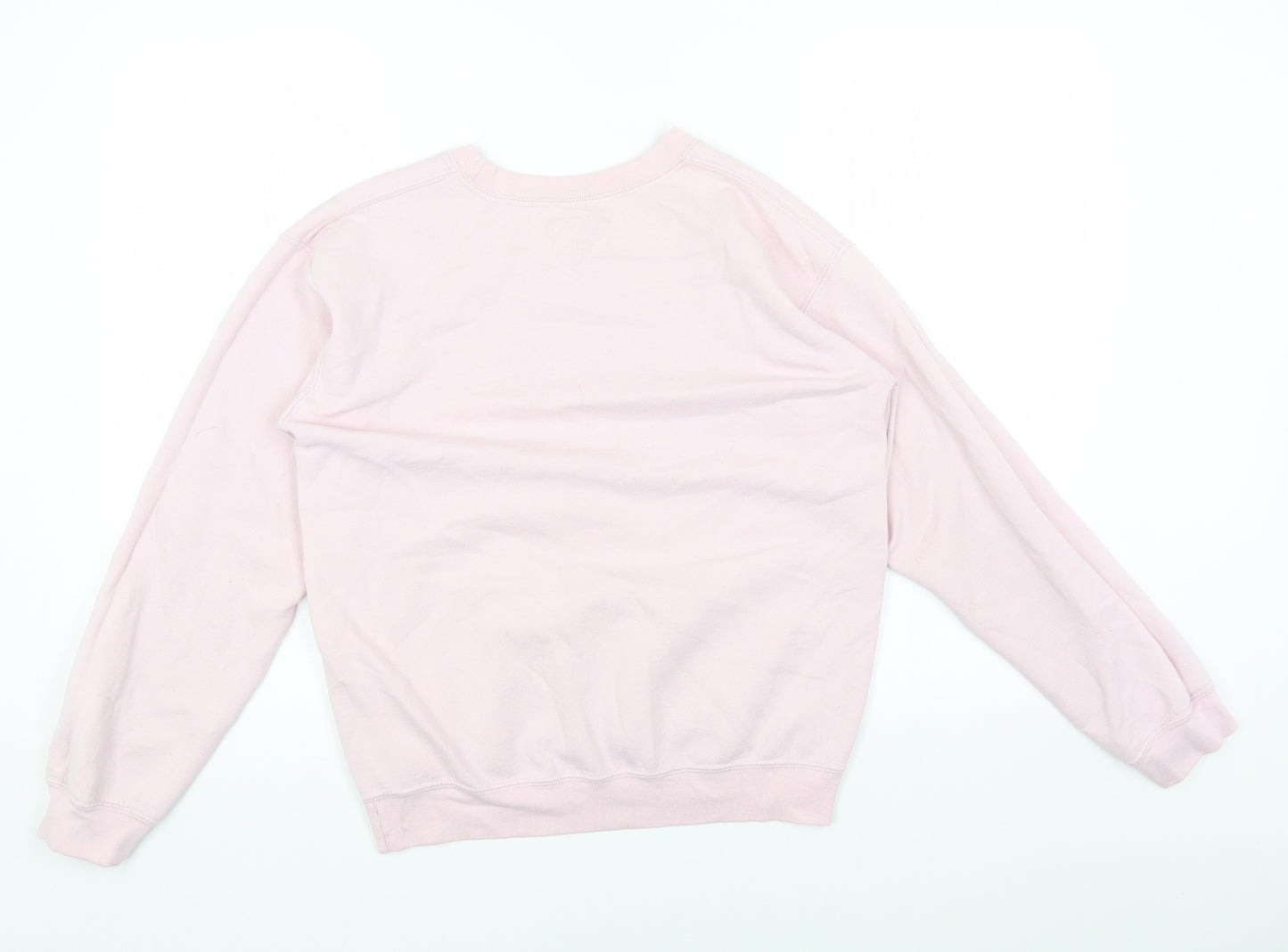PRETTYLITTLETHING Womens Pink Cotton Pullover Sweatshirt Size S Pullover