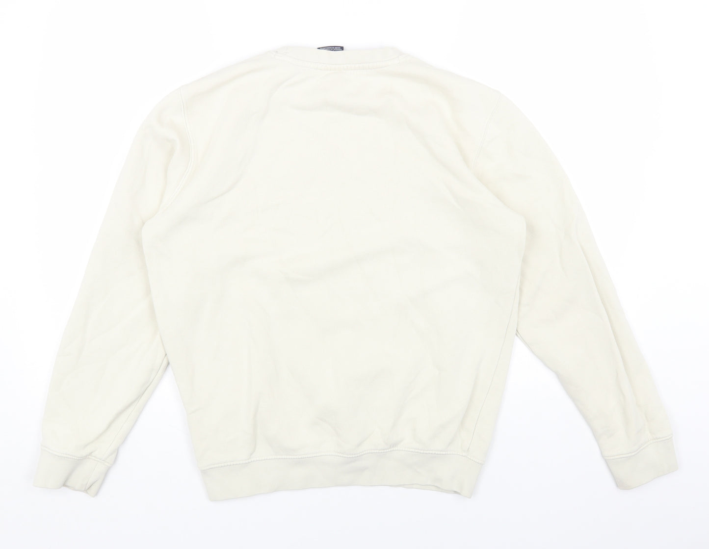 Champion Mens Beige Cotton Pullover Sweatshirt Size S