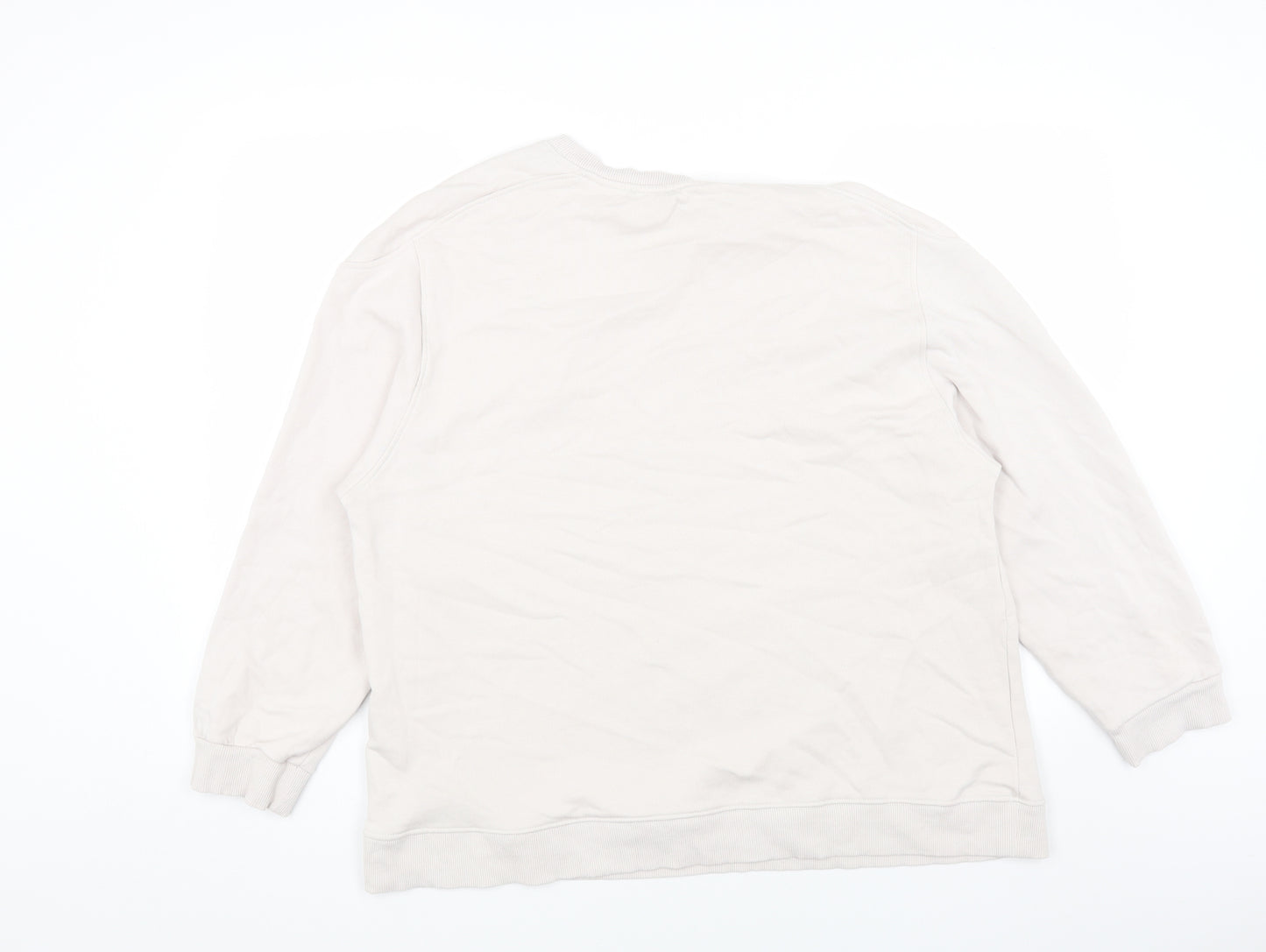 Zara Womens Pink Cotton Pullover Sweatshirt Size XL Pullover