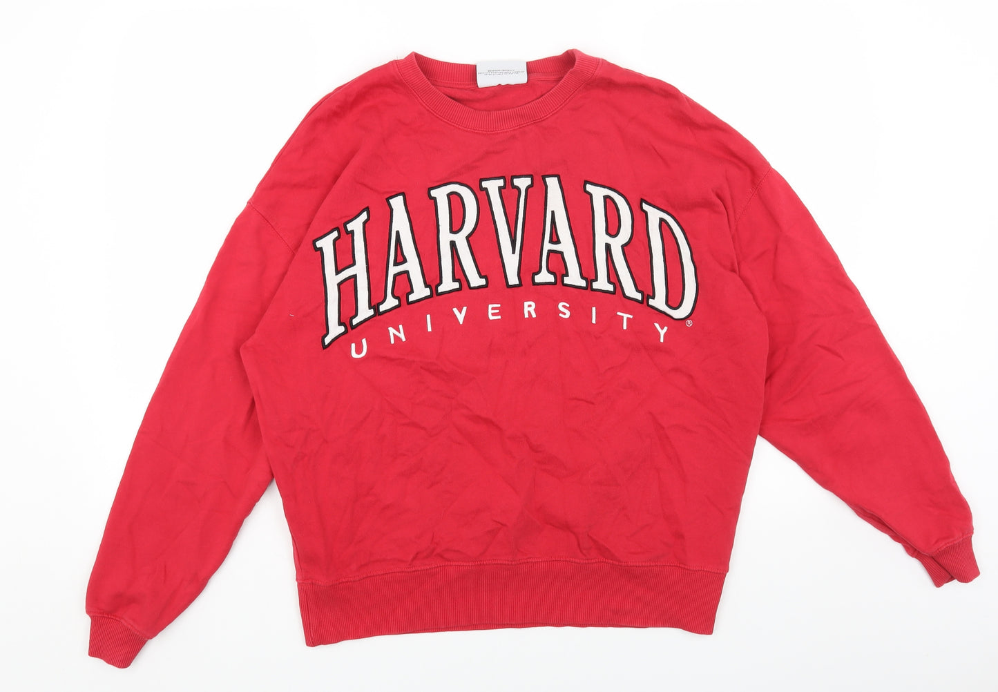 F&F Womens Red Cotton Pullover Sweatshirt Size 12 Pullover - Harvard University