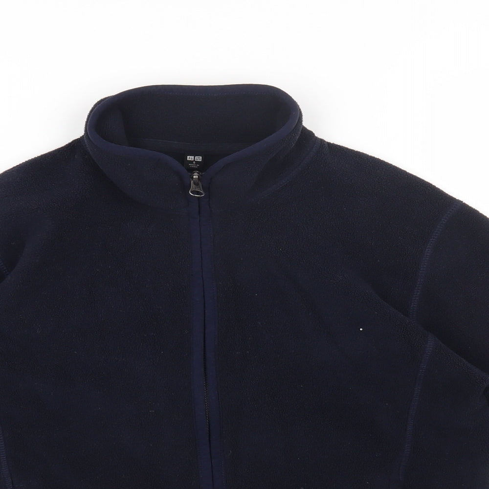 Uniqlo Womens Blue Polyester Full Zip Sweatshirt Size S Zip