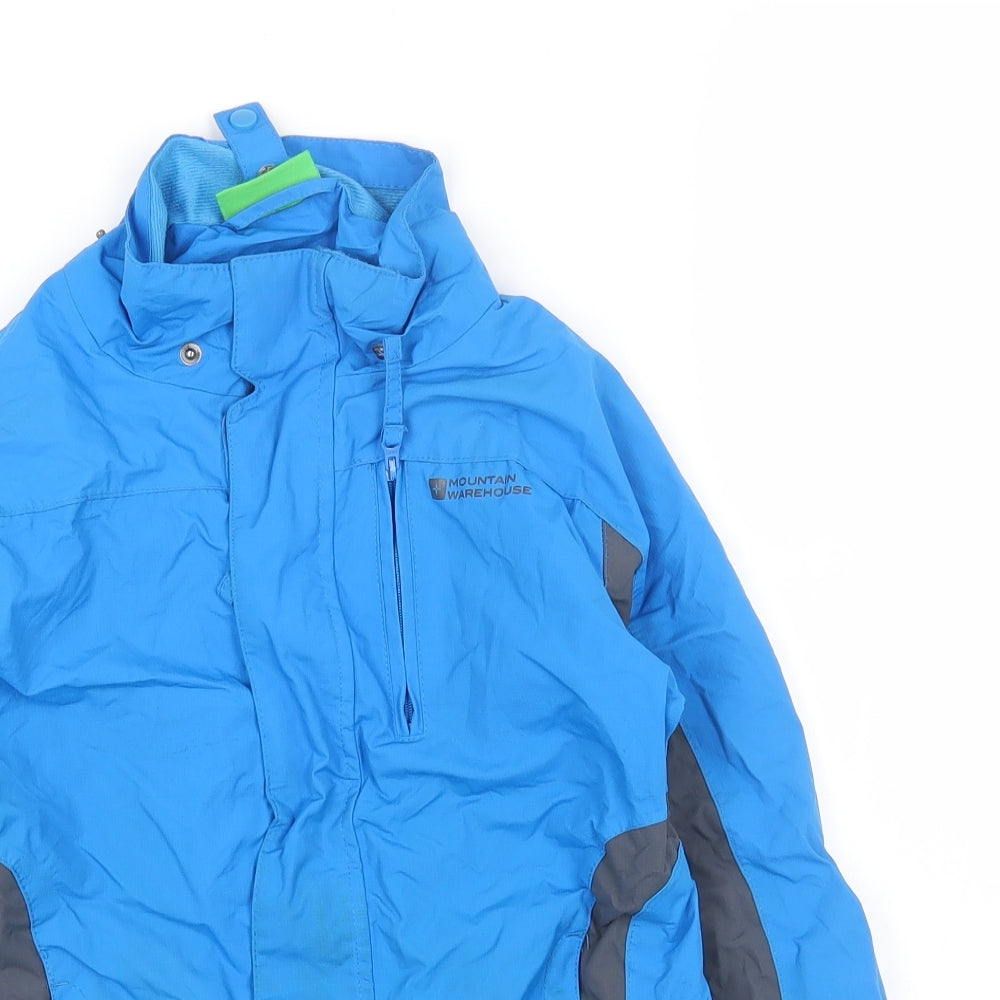 Mountain Warehouse Boys Black Jacket Coat Size 9-10 Years Zip