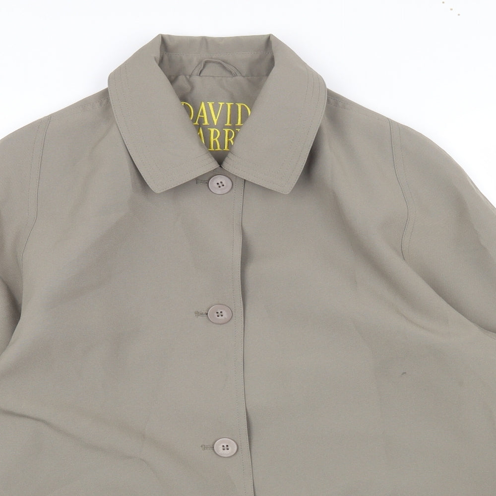 David Barry Womens Beige Jacket Size 18 Button