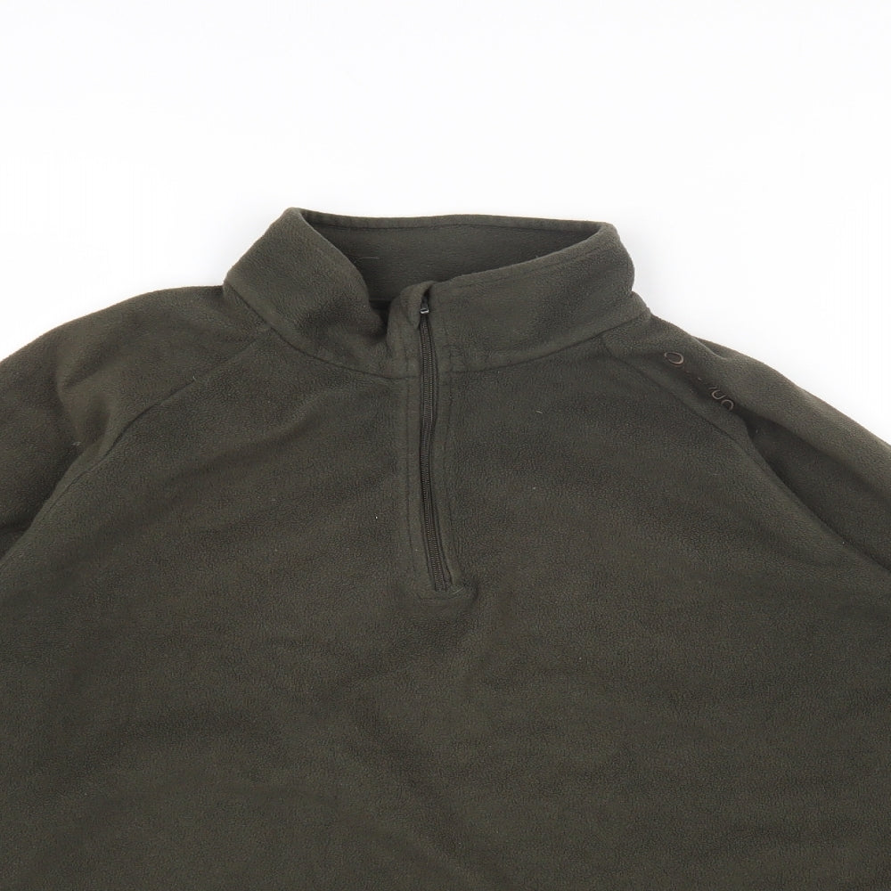 Quechua Womens Green Polyester Pullover Sweatshirt Size 10 Zip