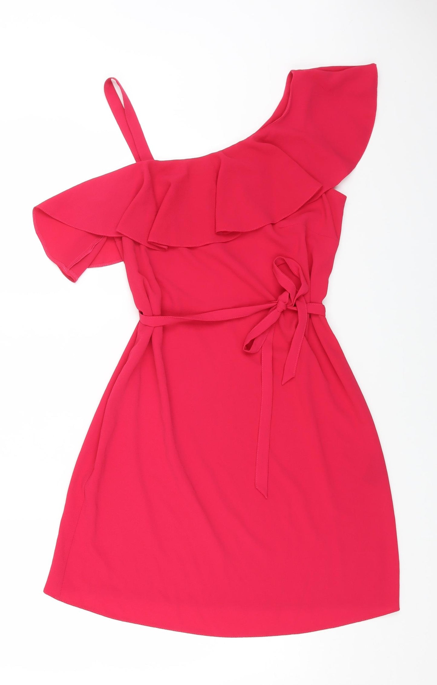 Papaya Womens Pink Polyester A-Line Size 8 Off the Shoulder Pullover