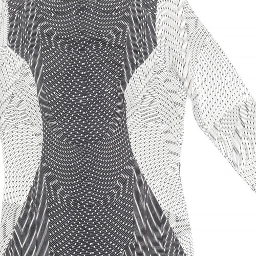Autograph Womens Multicoloured Geometric Polyester Pencil Dress Size 12 Round Neck Zip -