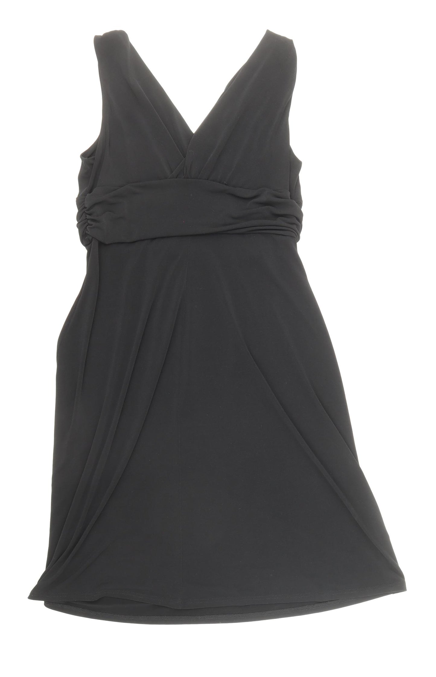 TU Womens Black Polyester A-Line Size 14 V-Neck Pullover