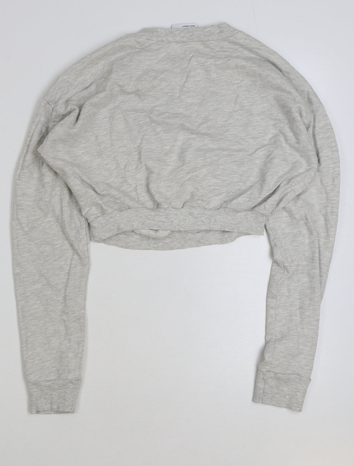 ASOS Womens Grey Polyester Pullover Sweatshirt Size 10 Pullover - Cropped