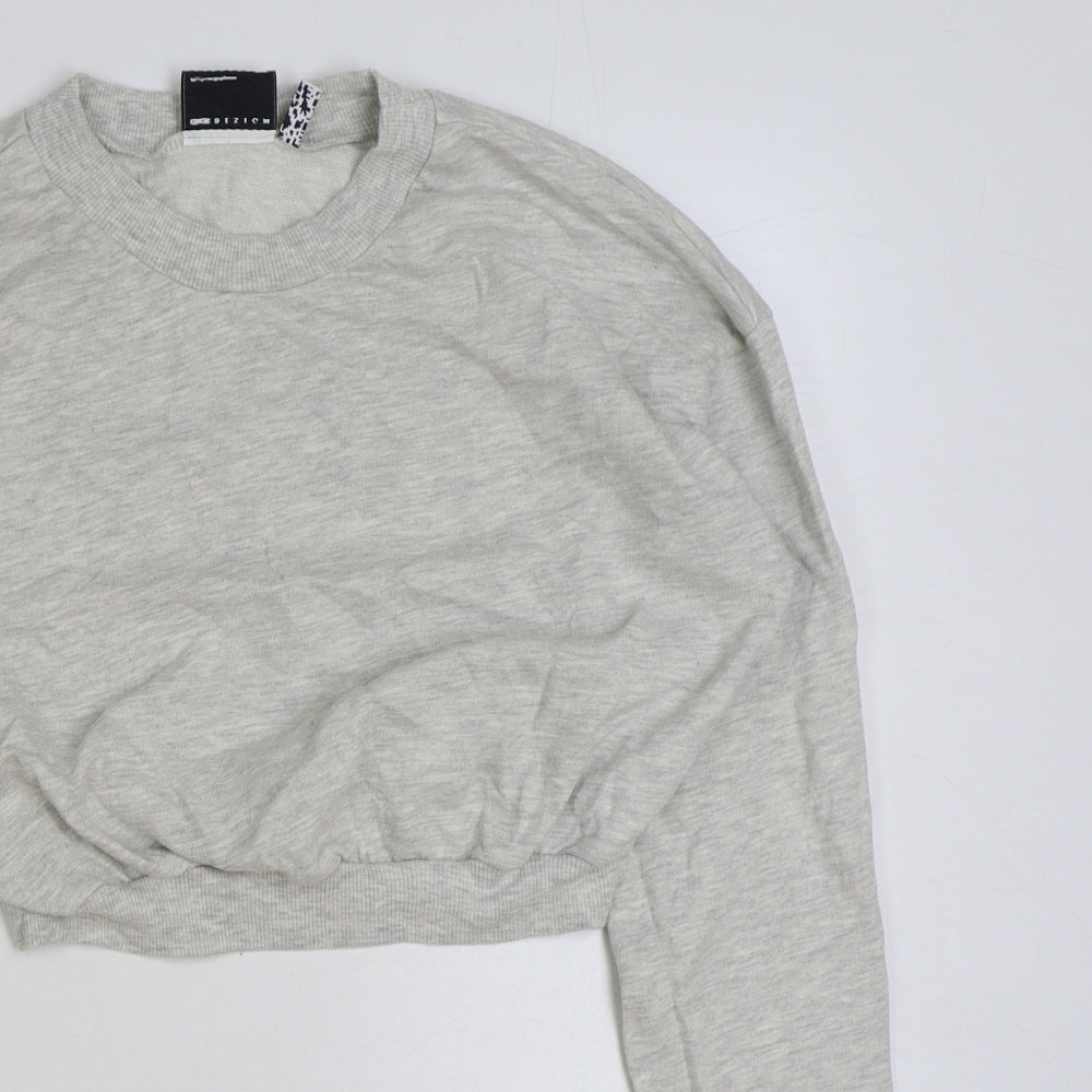 ASOS Womens Grey Polyester Pullover Sweatshirt Size 10 Pullover - Cropped