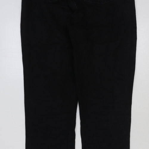 ASOS Womens Black Cotton Mom Jeans Size 28 in L32 in Regular Button