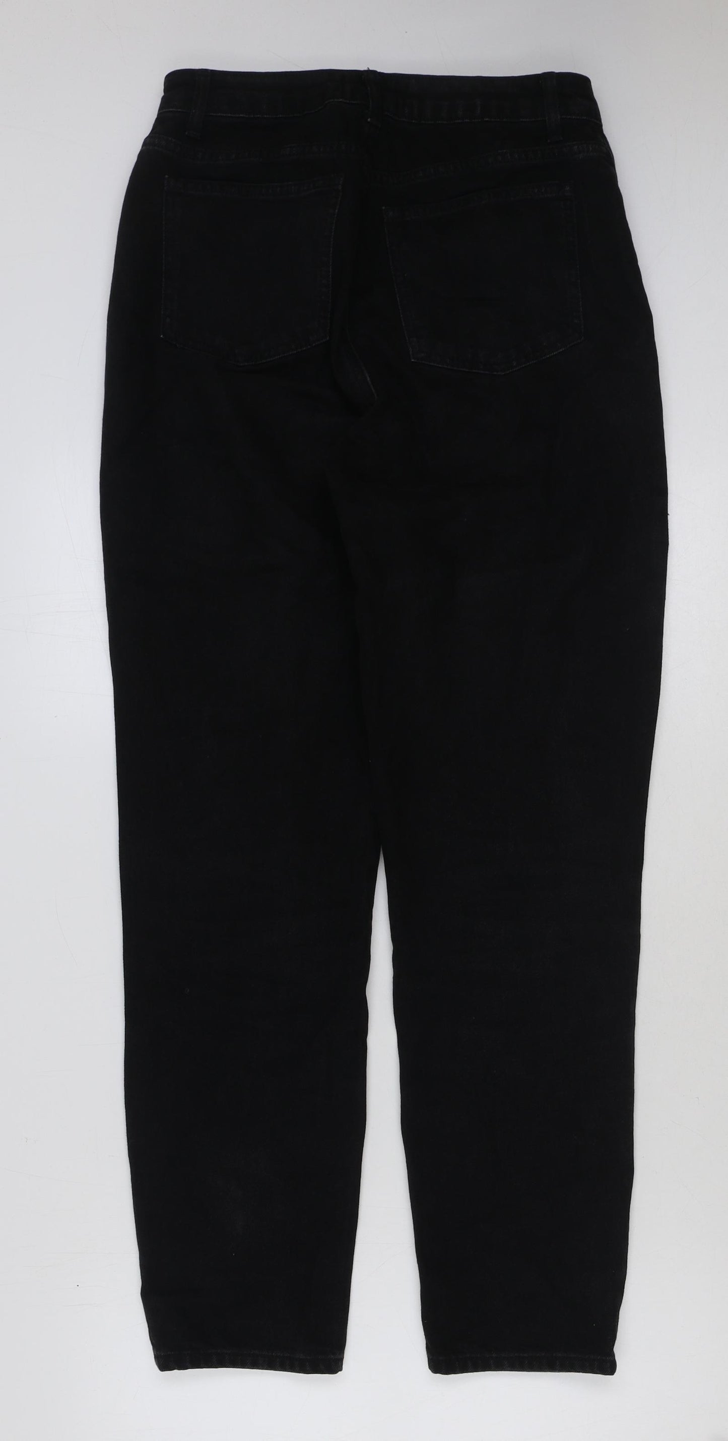 ASOS Womens Black Cotton Mom Jeans Size 28 in L32 in Regular Button