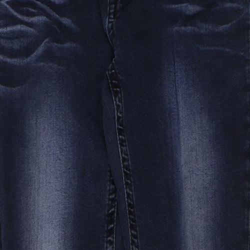 Blue fire Mens Blue Cotton Skinny Jeans Size 27 in L29 in Regular Button