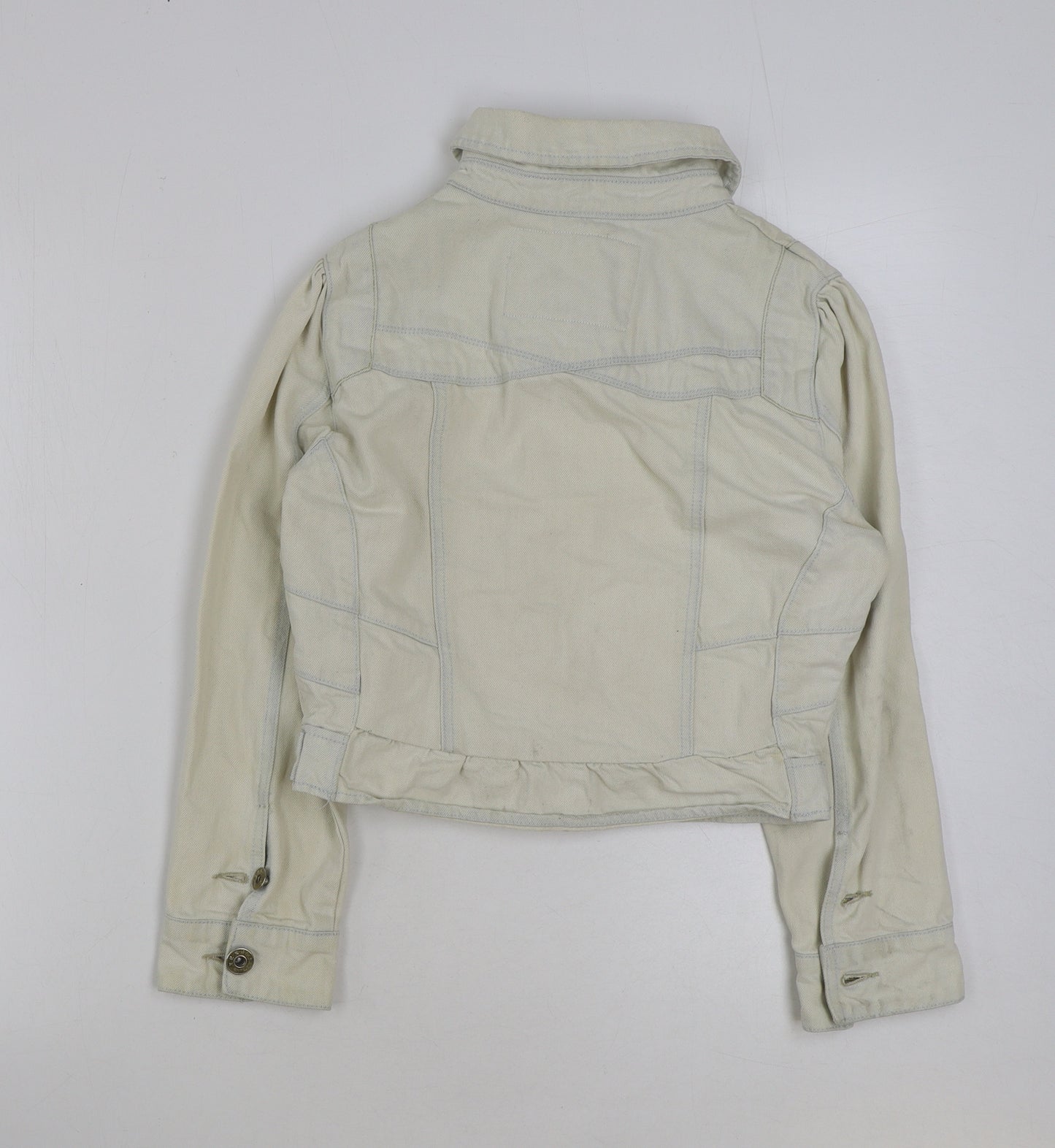 New Look Womens Beige Jacket Size 12 Button