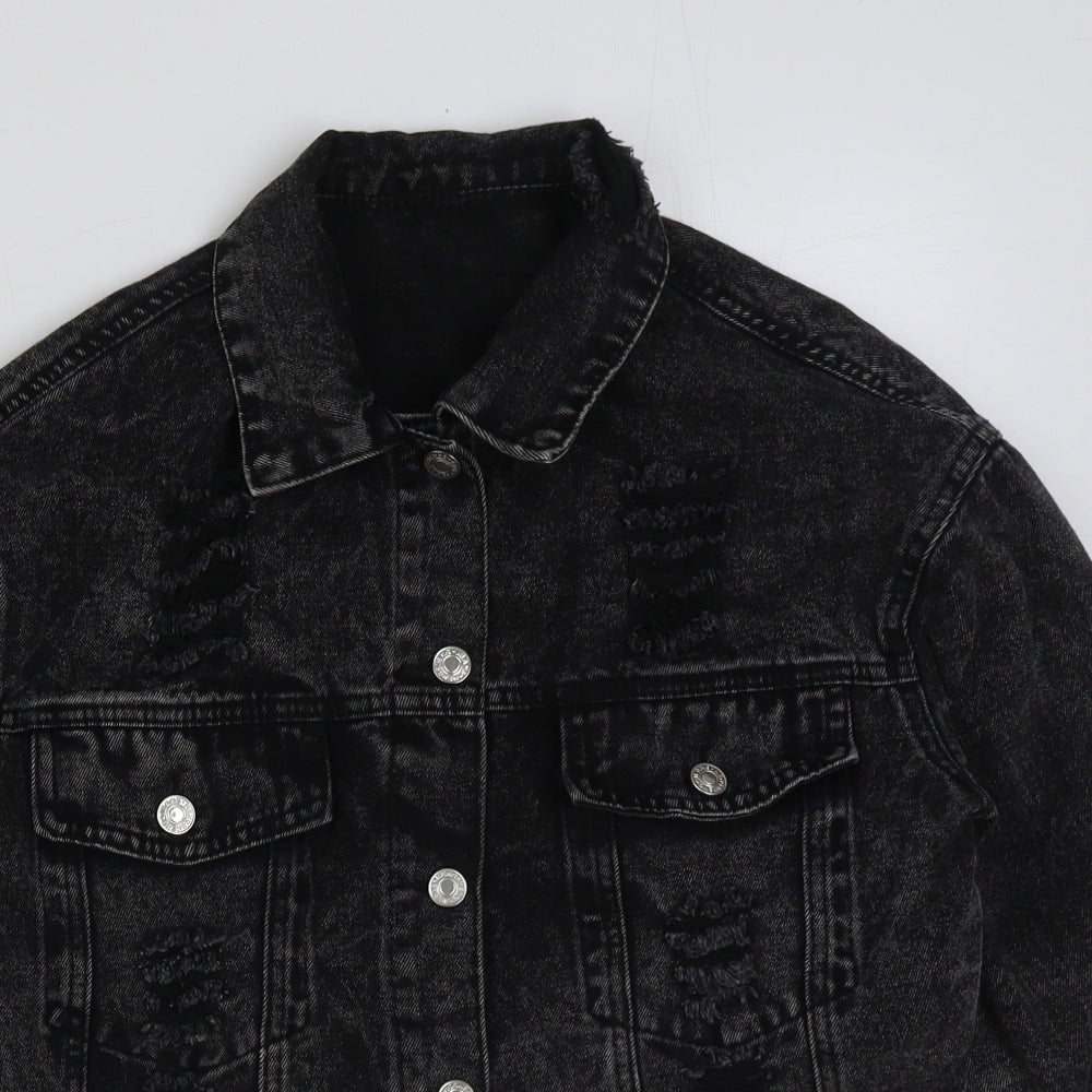 SheIn Womens Black Jacket Size XS Button