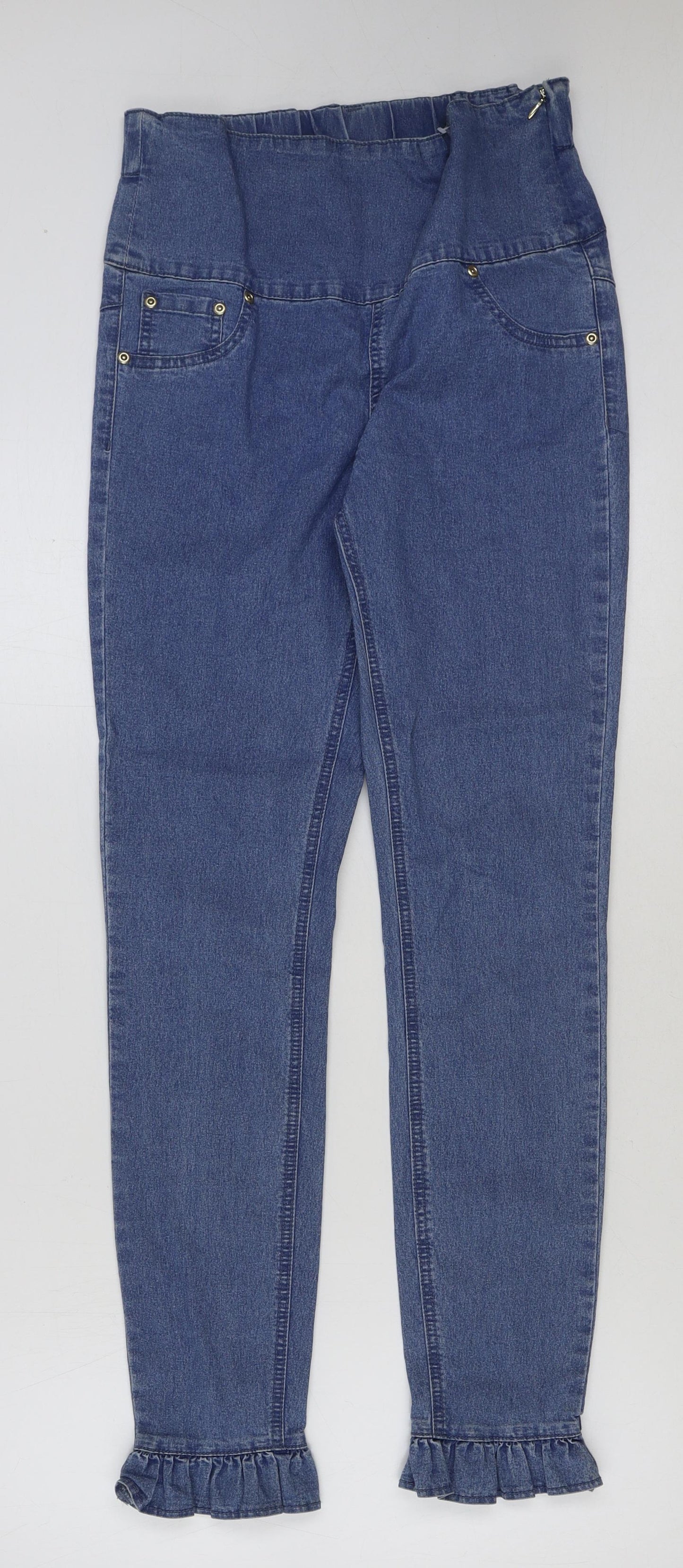 Avon Womens Blue Cotton Skinny Jeans Size 10 L31 in Regular Zip