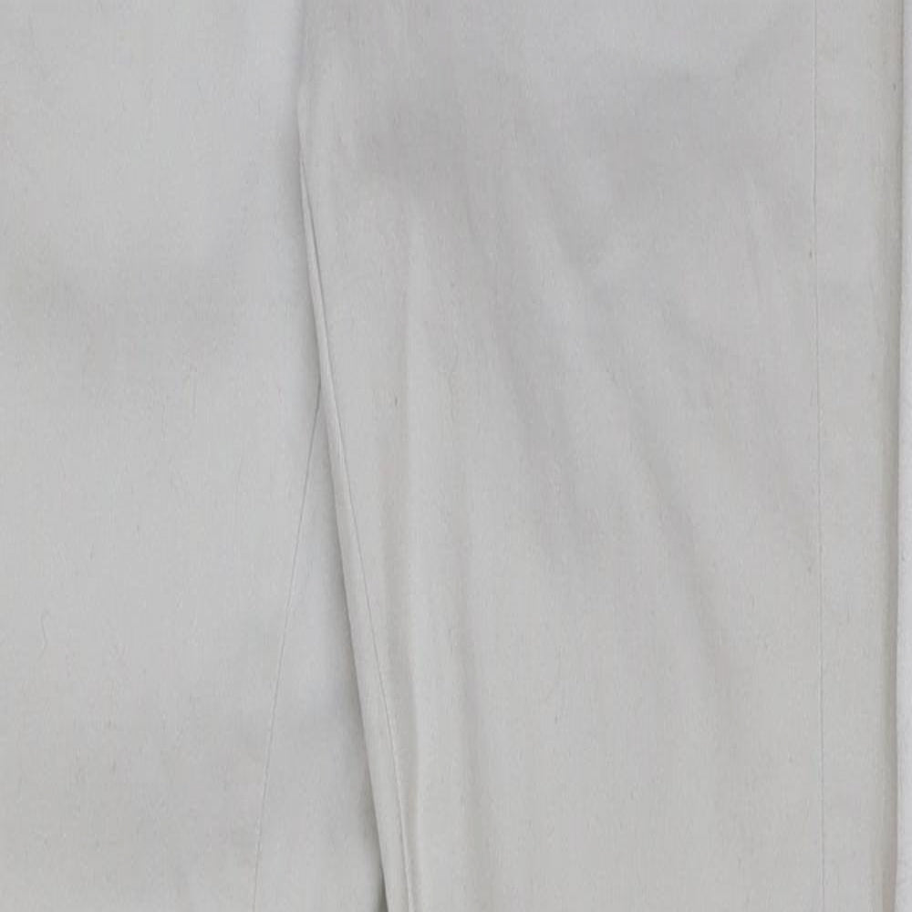 New Look Womens White Cotton Skinny Jeans Size 12 L30 in Regular Button