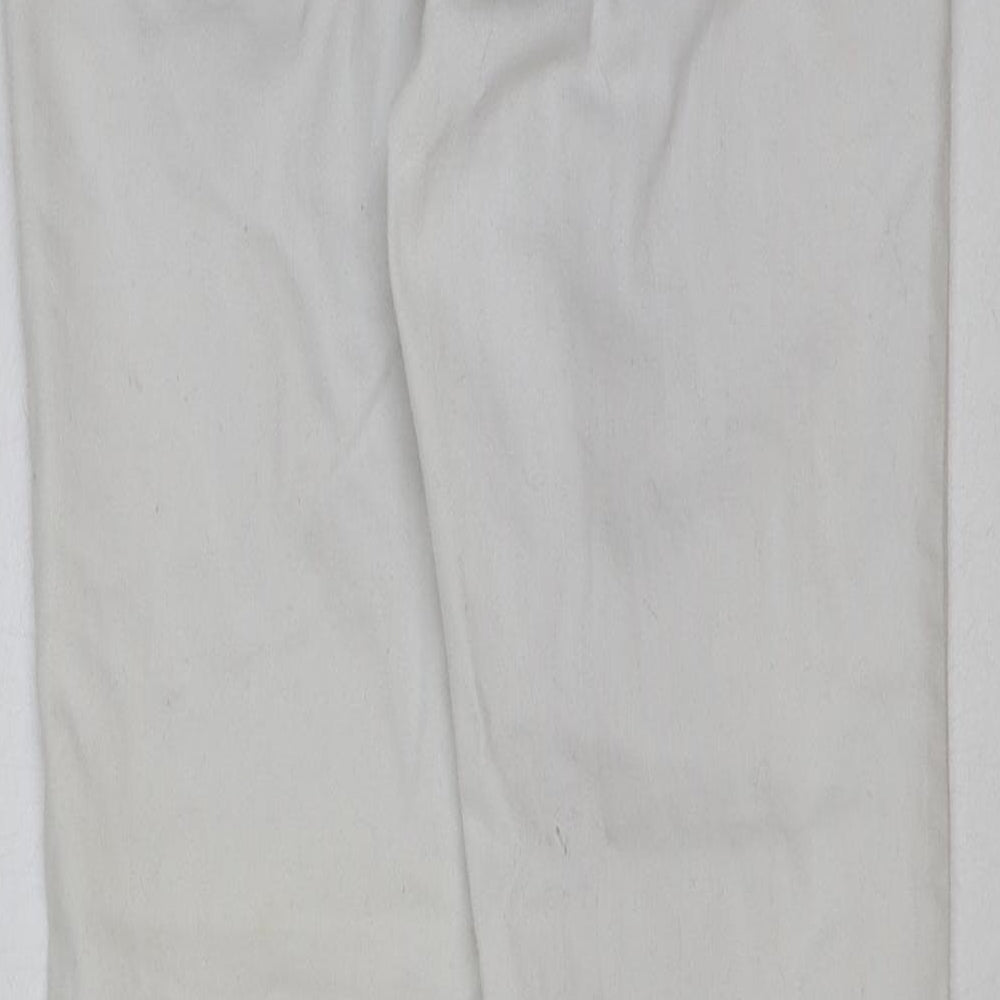 New Look Womens White Cotton Skinny Jeans Size 12 L30 in Regular Button