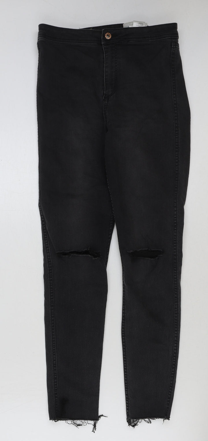 &denim Womens Grey Cotton Skinny Jeans Size 30 in L28 in Regular Button