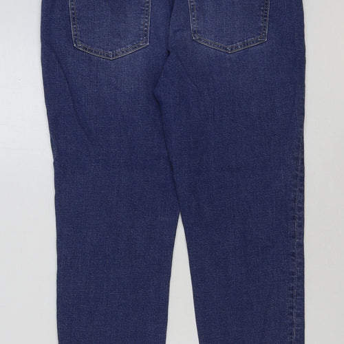 Gap Womens Blue Cotton Straight Jeans Size 29 in L25 in Regular Button