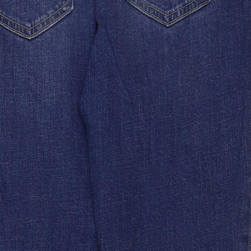 Gap Womens Blue Cotton Straight Jeans Size 29 in L25 in Regular Button