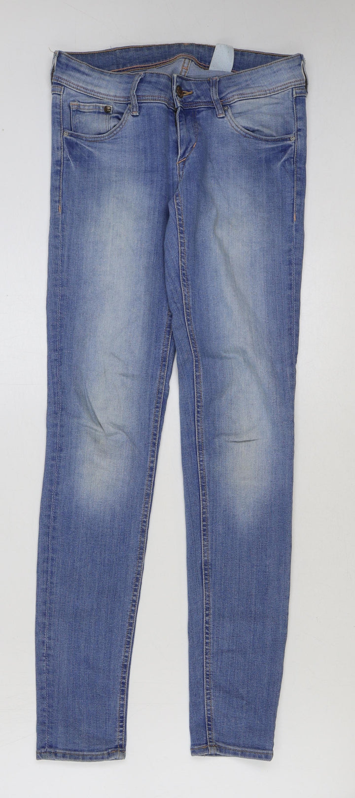 &denim Womens Blue Cotton Skinny Jeans Size 27 in L32 in Regular Button