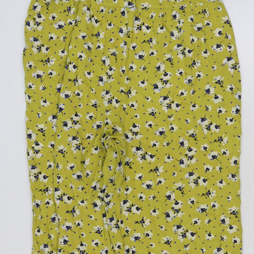 NEXT Womens Green Floral Viscose Jumpsuit One-Piece Size 14 L27 in Button