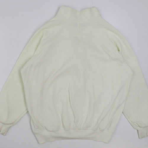 Marks and Spencer Womens White Polyester Full Zip Sweatshirt Size 12 Zip