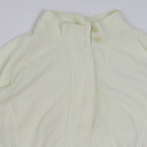 Marks and Spencer Womens White Polyester Full Zip Sweatshirt Size 12 Zip