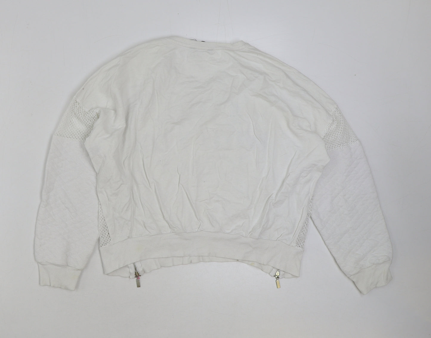 Select Womens White Polyester Pullover Sweatshirt Size 12 Pullover - CBA with you