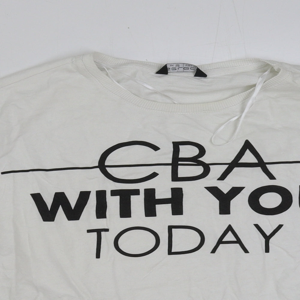 Select Womens White Polyester Pullover Sweatshirt Size 12 Pullover - CBA with you