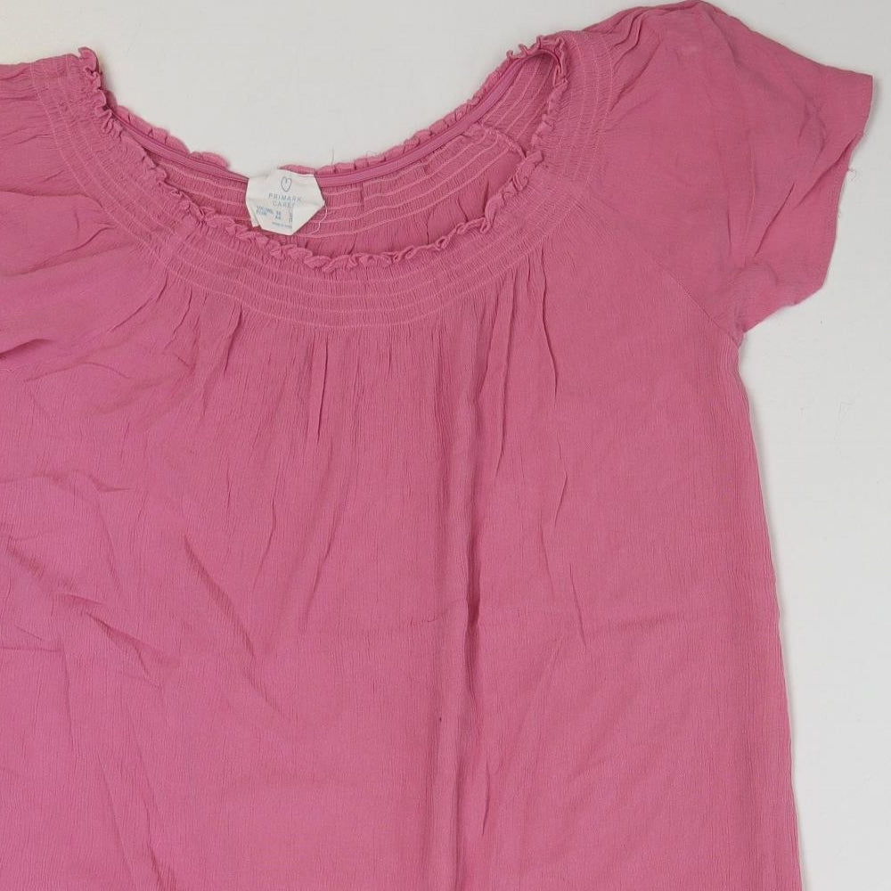 Primark Womens Pink Viscose A-Line Size 16 Scoop Neck Pullover