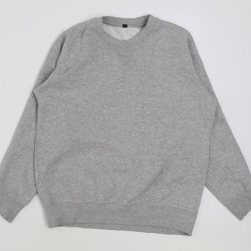 Preworn Womens Grey Polyester Pullover Sweatshirt Size S Pullover