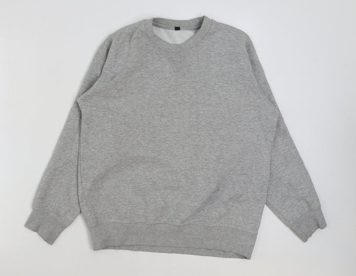 Preworn Womens Grey Polyester Pullover Sweatshirt Size S Pullover