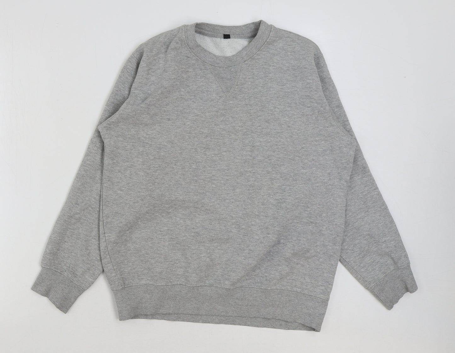 Preworn Womens Grey Polyester Pullover Sweatshirt Size S Pullover