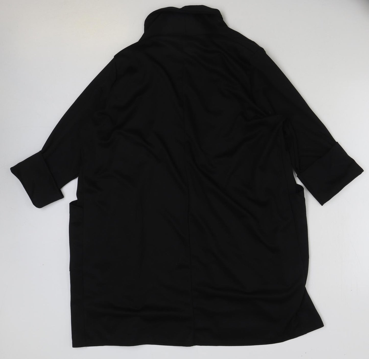 Pink Clove Womens Black V-Neck Polyester Cardigan Jumper Size 24