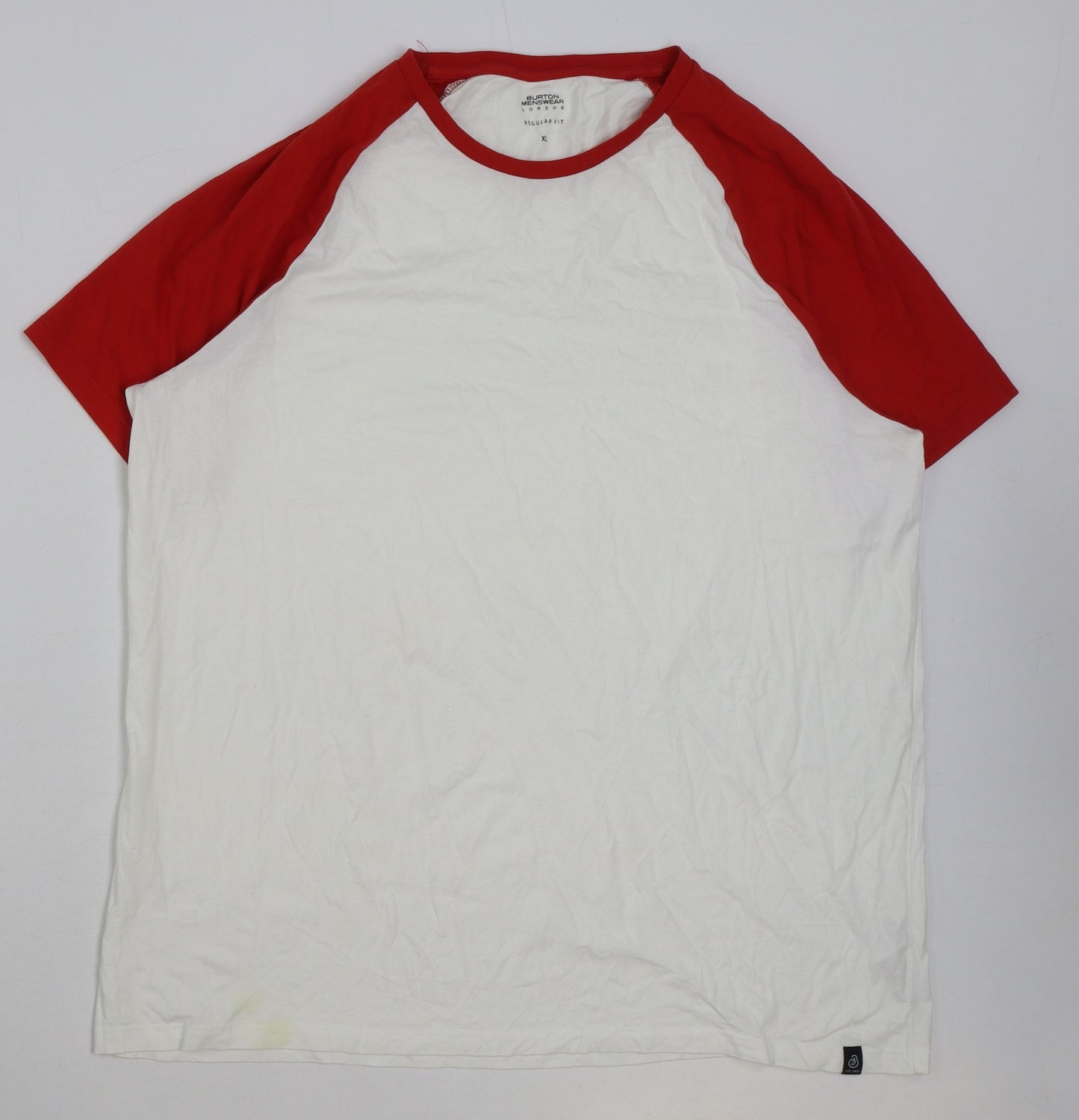 Burton Mens White Cotton T-Shirt Size XL Round Neck