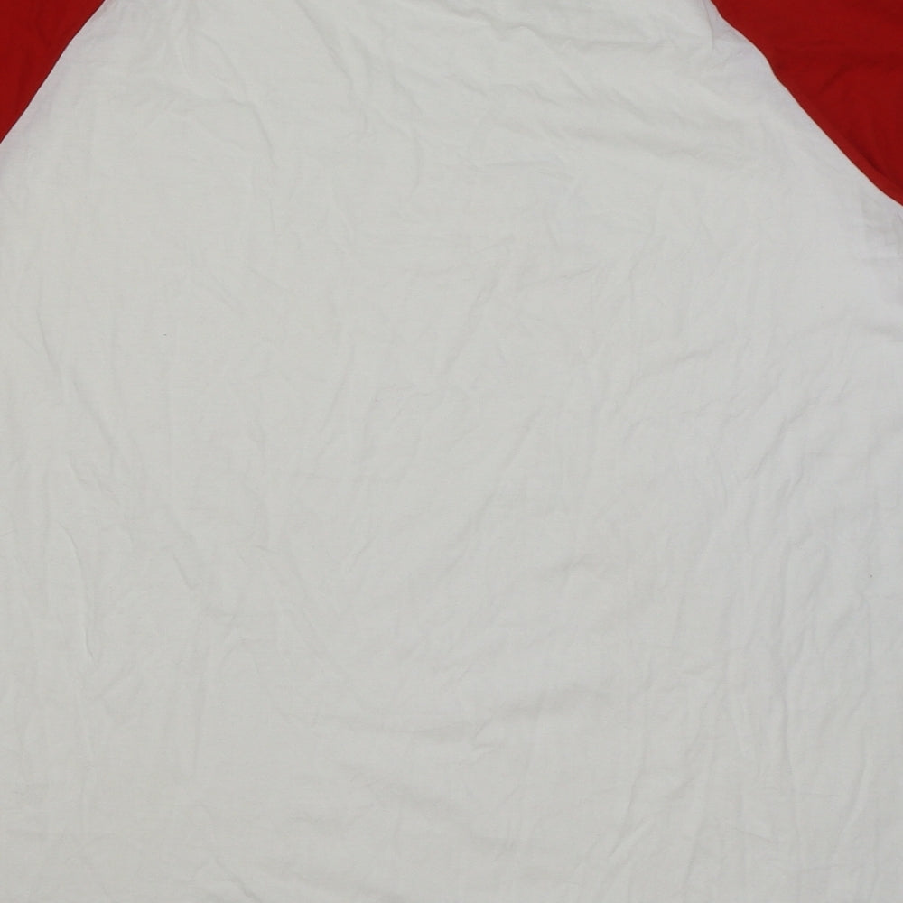 Burton Mens White Cotton T-Shirt Size XL Round Neck