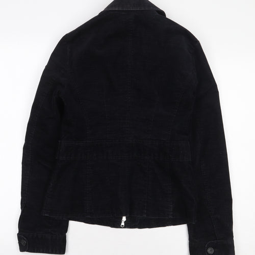 United Colours of Benetton Womens Black Jacket Size 12 Zip