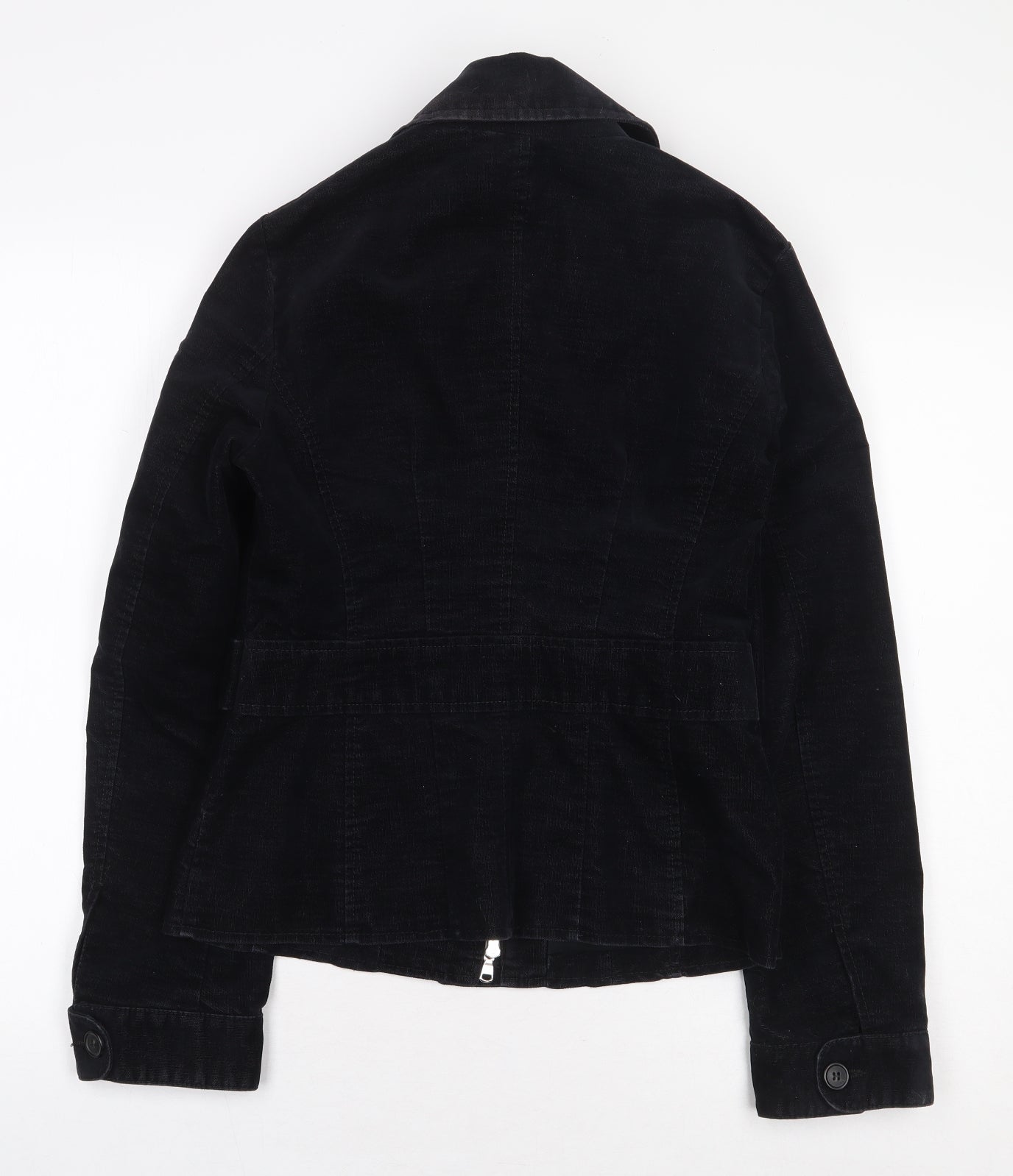 United Colours of Benetton Womens Black Jacket Size 12 Zip