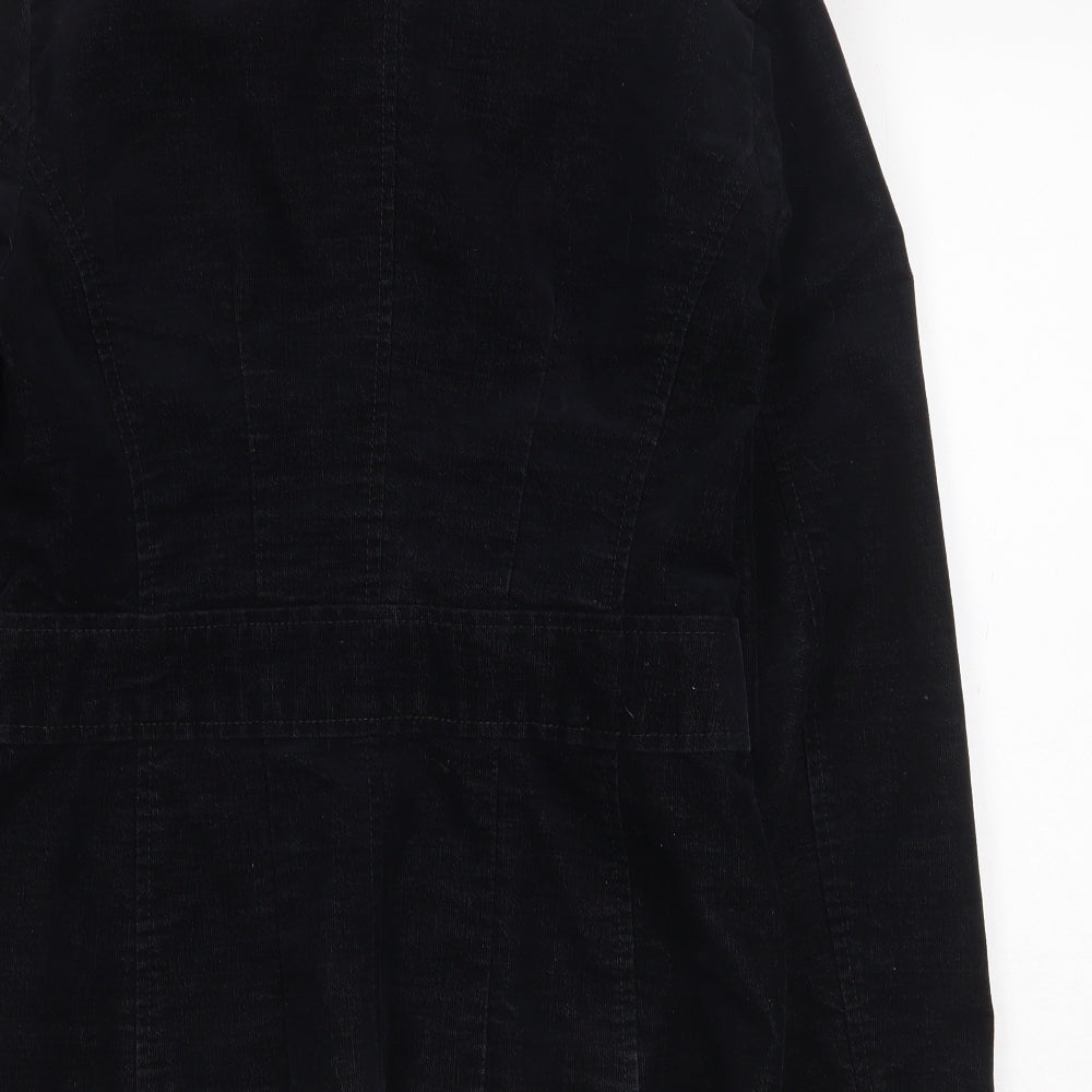 United Colours of Benetton Womens Black Jacket Size 12 Zip